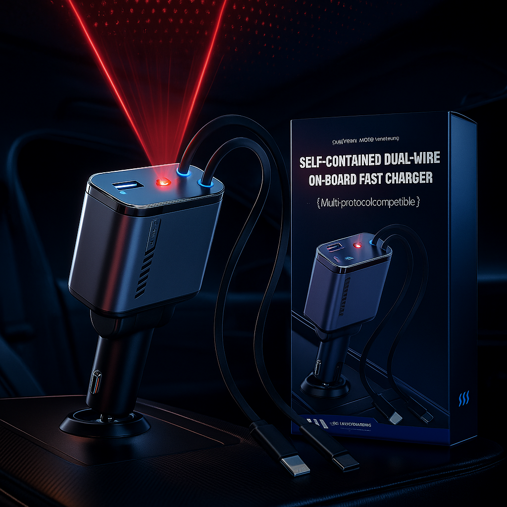 GalaxyGlow Retractable Car Charger