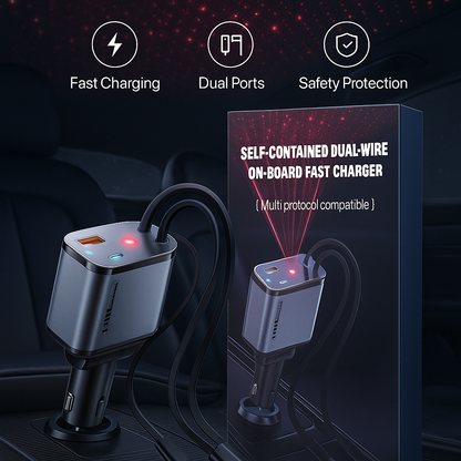 GalaxyGlow Retractable Car Charger
