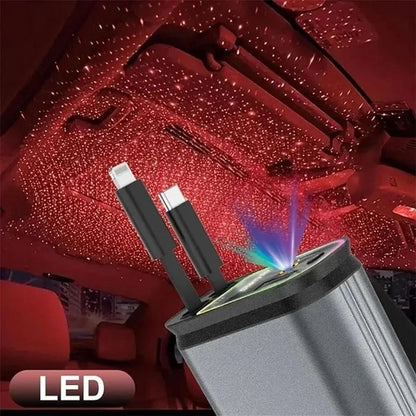 GalaxyGlow Retractable Car Charger