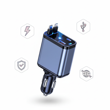 GalaxyGlow Retractable Car Charger